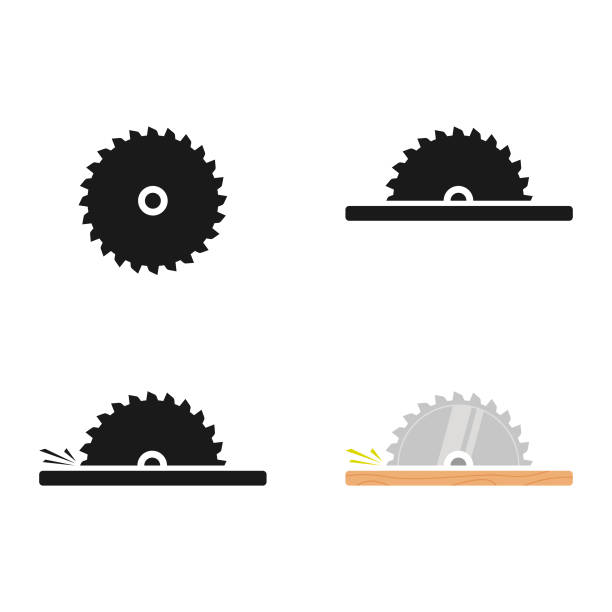 Saw Icon Set. Scalable to any size. Vector illustration file. hand saw stock illustrations