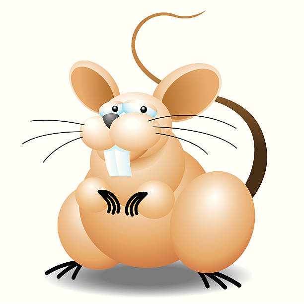 Duży tłuszczu myszy – artystyczna grafika wektorowa