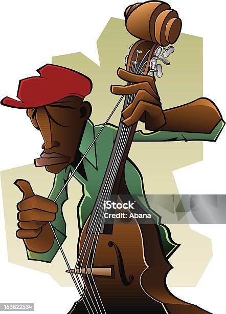 Bas Player - Stockowe grafiki wektorowe i więcej obrazów Afroamerykanin - Afroamerykanin, Afrykanin, Dorosły