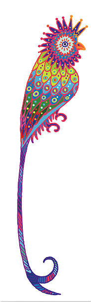 Quetzal Bird vector art illustration
