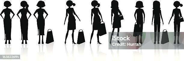 Fashion Shoppingsilhouette Stock Illustration - Download Image Now - Adult, Bag, Buying