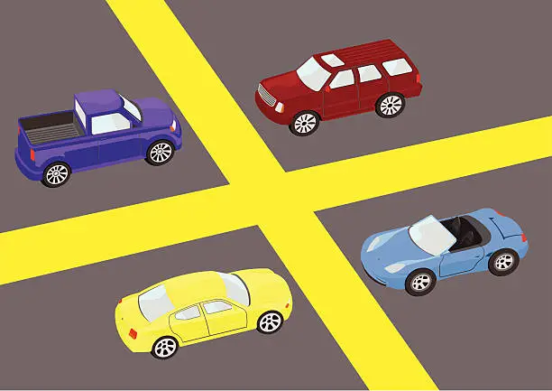 Vector illustration of Small Cars