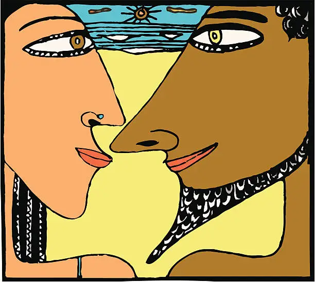 Vector illustration of Rasta Couple