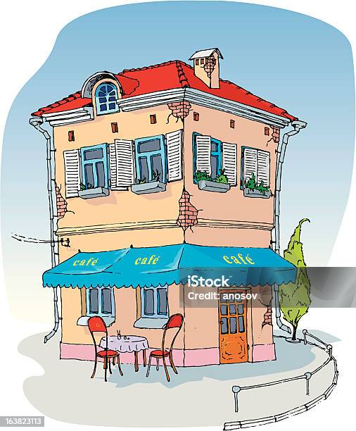 Ilustración de Casa De Café y más Vectores Libres de Derechos de Ático - Parte de un edificio - Ático - Parte de un edificio, Abstracto, Alimento