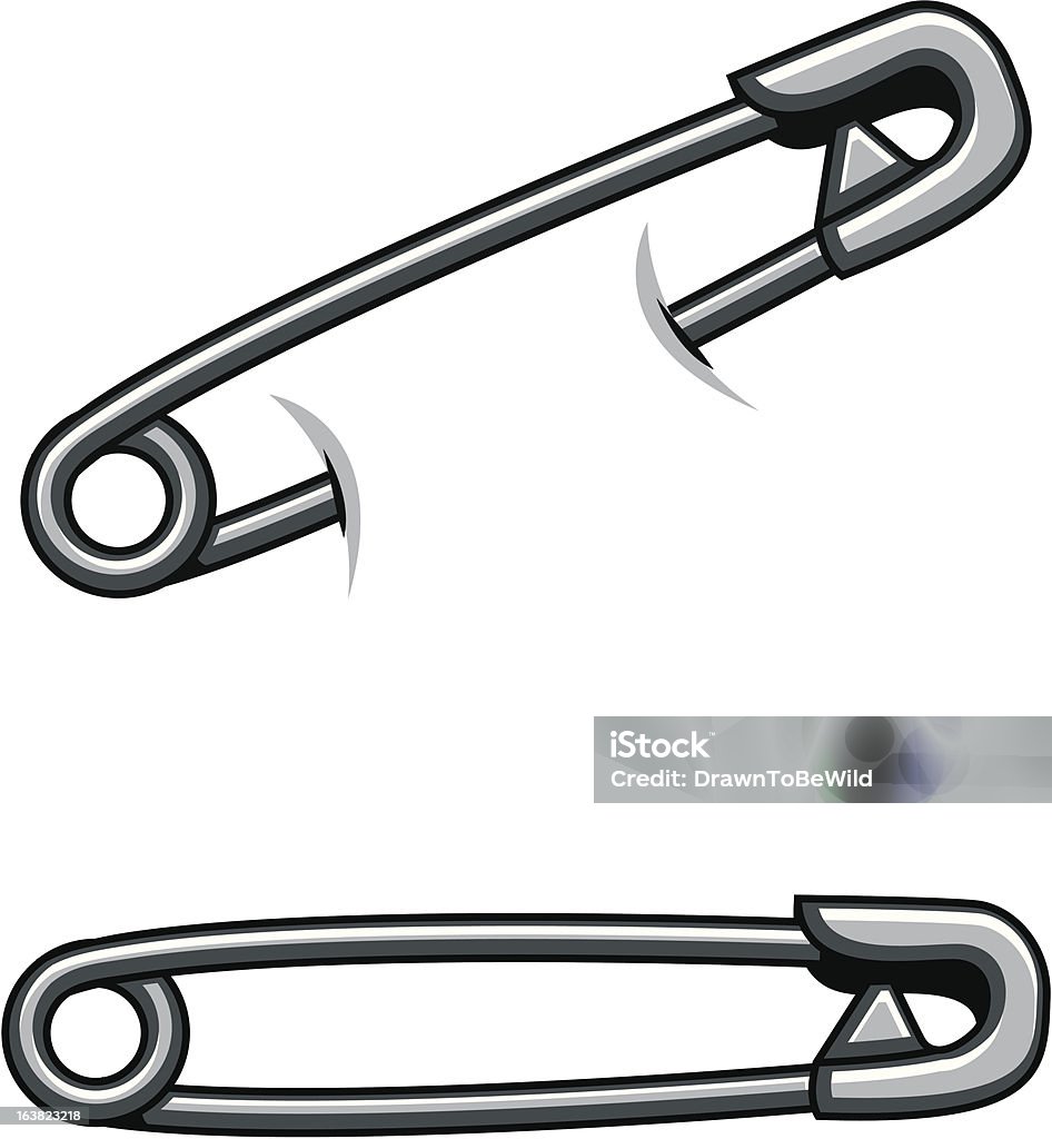 Safety Pins Stock Illustration - Download Image Now - Safety Pin
