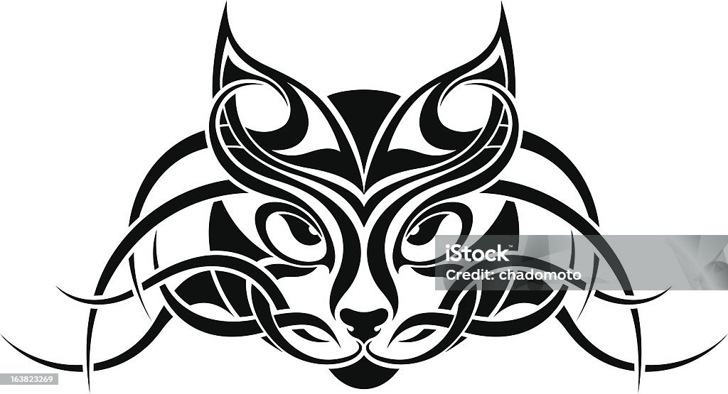 Cat Tribal Tattoo Design Stock Illustration - Download Image Now -  Abstract, Aggression, Animal - iStock