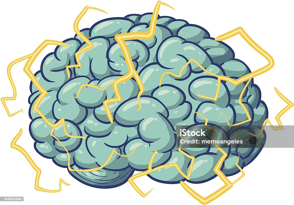 Cerveau de puissance - clipart vectoriel de Alimentation électrique libre de droits