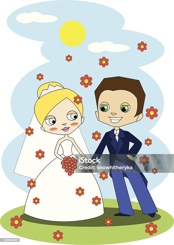matrimony - clipart vectoriel de Cartoon libre de droits