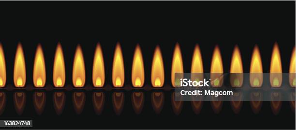 Gas Flame Yellow Stock Illustration - Download Image Now - Burning, Candle, Carbon Dioxide