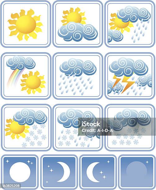 Meteorologia - Stockowe grafiki wektorowe i więcej obrazów Bez ludzi - Bez ludzi, Burza, Błyskawica