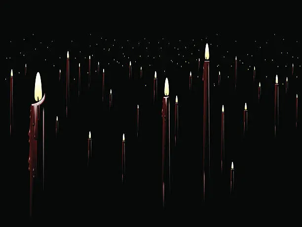 Vector illustration of Red candle background