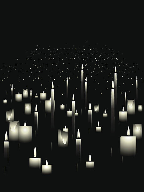 белая свеча фон - memorial vigil candlelight candle memorial service stock illustrations
