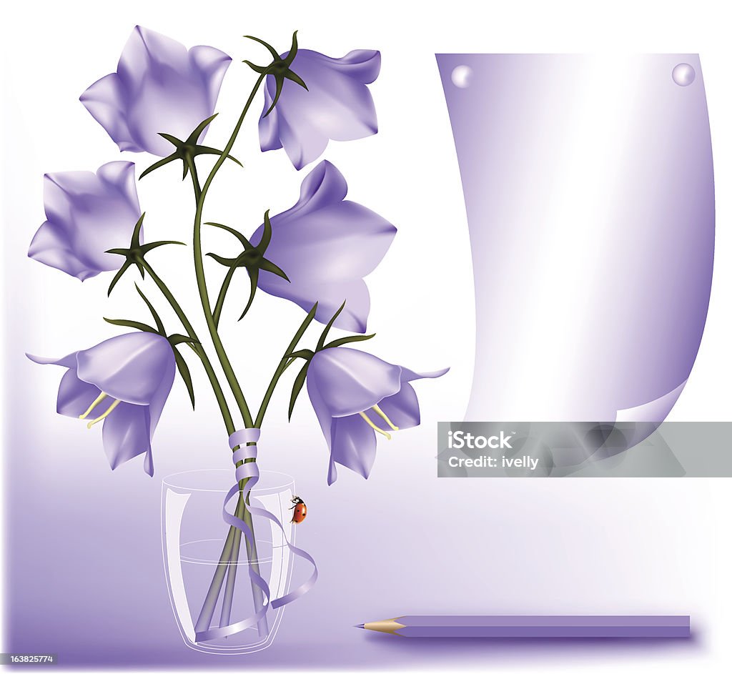 Campanule dans le verre - clipart vectoriel de Beauté libre de droits