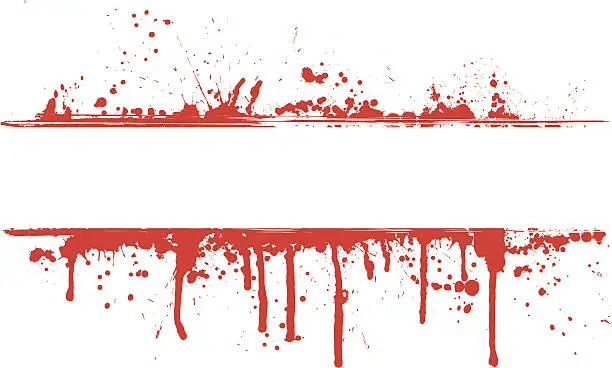 Vector illustration of Blood splat border