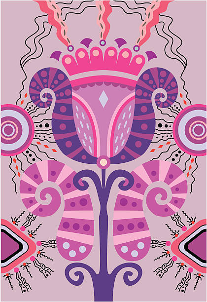 abstract flower vector art illustration