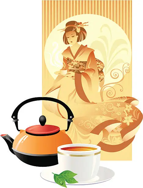 Vector illustration of tea ceremony