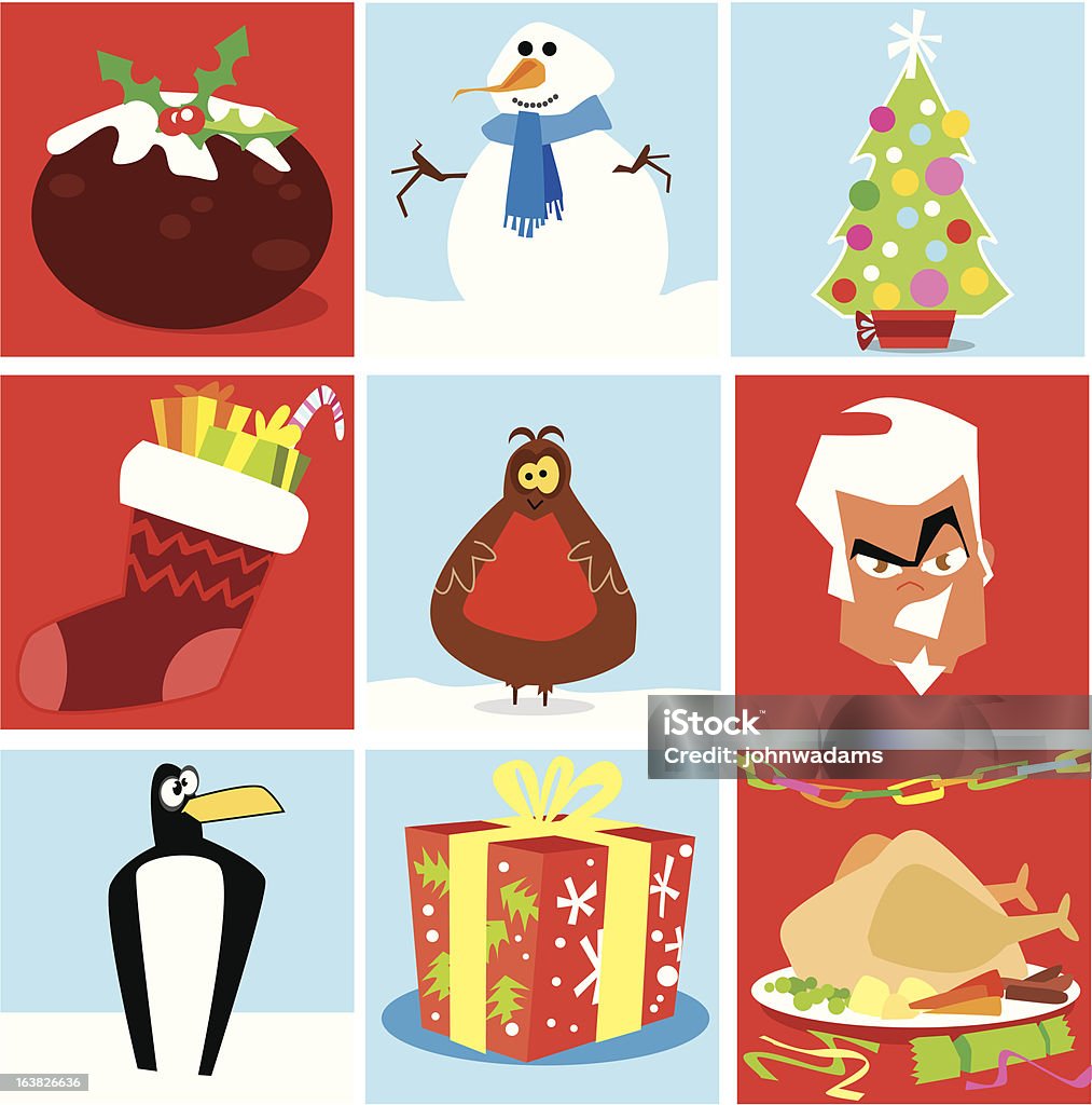 Icônes de Noël - clipart vectoriel de Arbre libre de droits