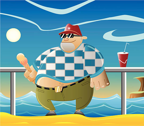 Ragazzo in spiaggia - illustrazione arte vettoriale