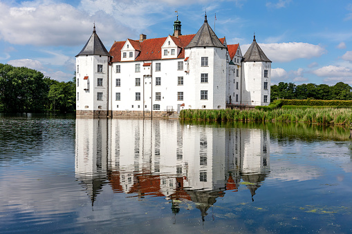 Glücksburg, Germany - June 25, 2021: Glücksburg Castle in Schleswig-Holstein