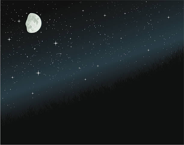 Noc horizon – artystyczna grafika wektorowa