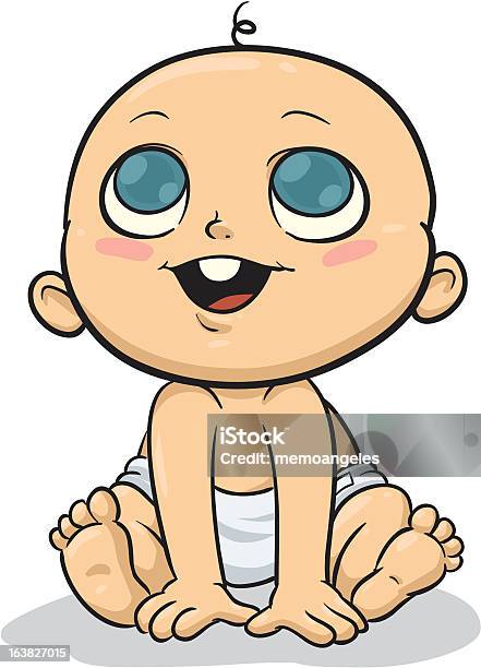 Baby Nachschlagen Stock Vektor Art und mehr Bilder von Baby - Baby, Auf dem Boden sitzen, Blaue Augen