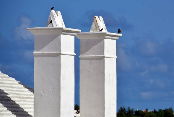 The detail of belfry in The César Manrique Foundation. This house located in the centre of Lanzarote\nTahiche, Canary Islands, Spain