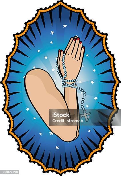 Руки Молиться — стоковая векторная графика и другие изображения на тему Аура - Аура, Бог, Векторная графика