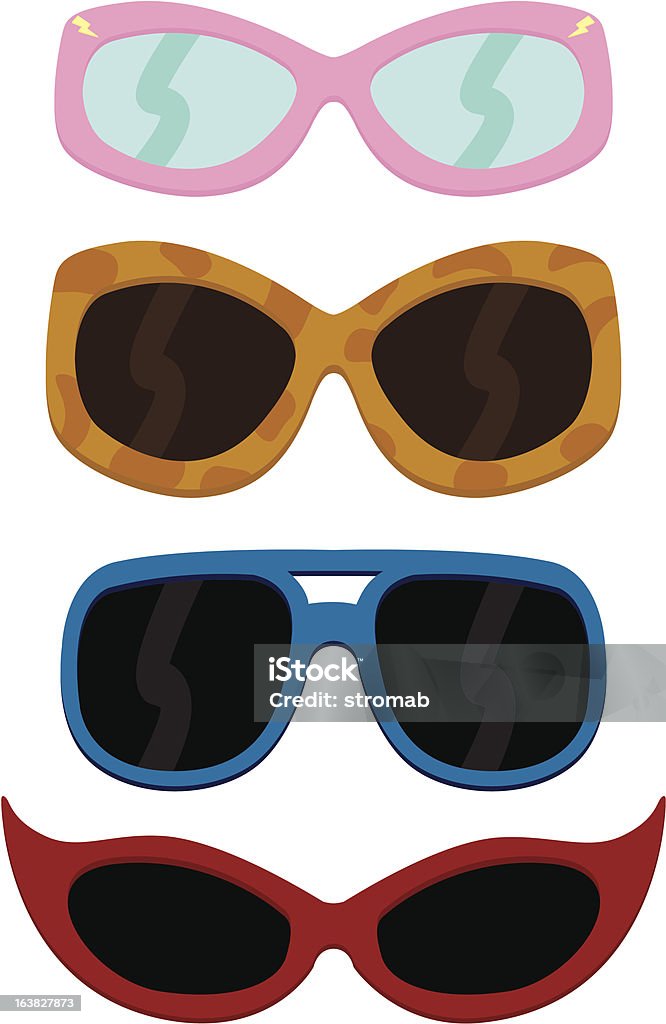 Солнцезащитные очки - Векторная графика Солнцезащитные очки кошачий глаз роялти-фри