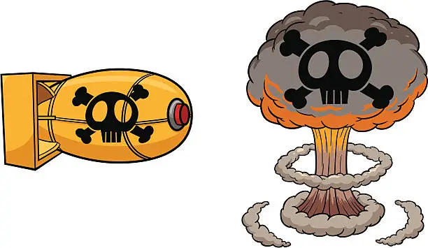 Vector illustration of Atomic bomb