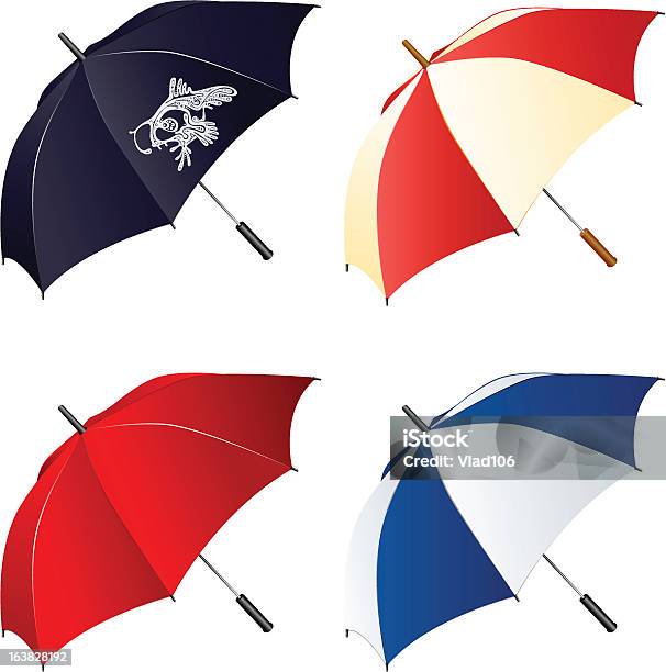 Des Parasols Vecteurs libres de droits et plus d'images vectorielles de Affaires - Affaires, Cercle, Couleur noire