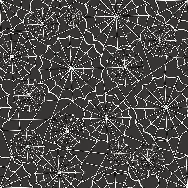 Vector illustration of Spiderweb Seamless Background Pattern