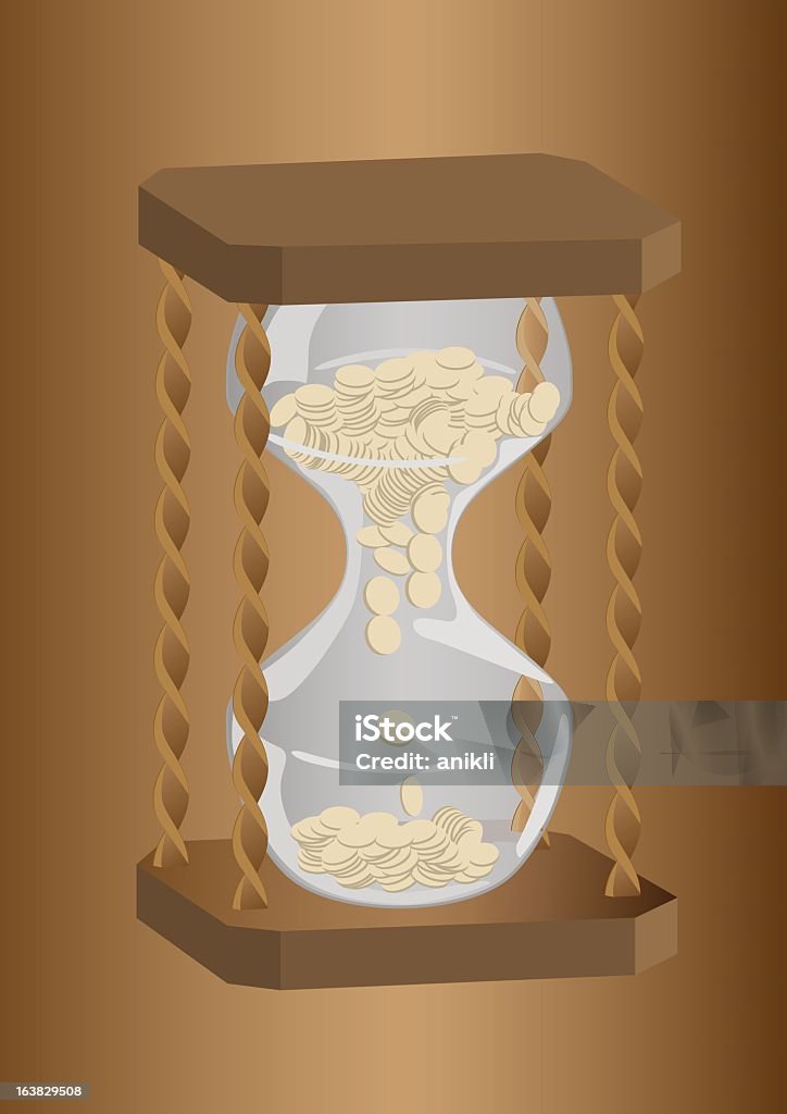 모래시계, 동전 - 로열티 프리 개념 기호 벡터 아트