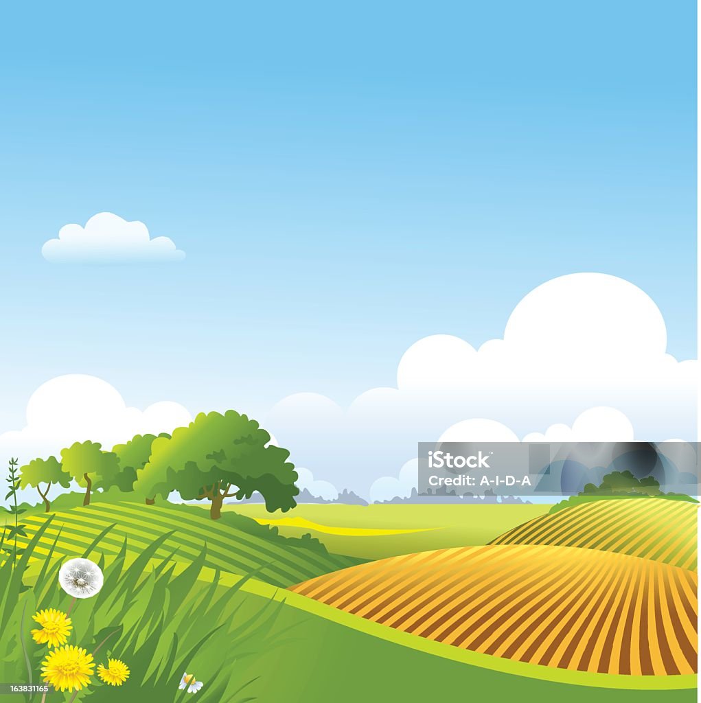 Paisaje - arte vectorial de Agricultura libre de derechos