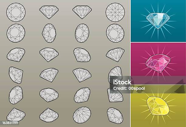 3 D Diamentu - Stockowe grafiki wektorowe i więcej obrazów Bez ludzi - Bez ludzi, Grafika wektorowa, Ilustracja