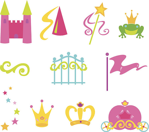 Fairytale Icons vector art illustration