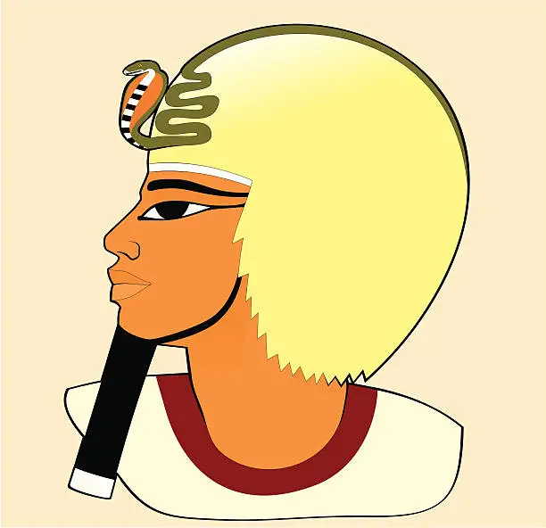 Vector illustration of Portrait of Amenhotep