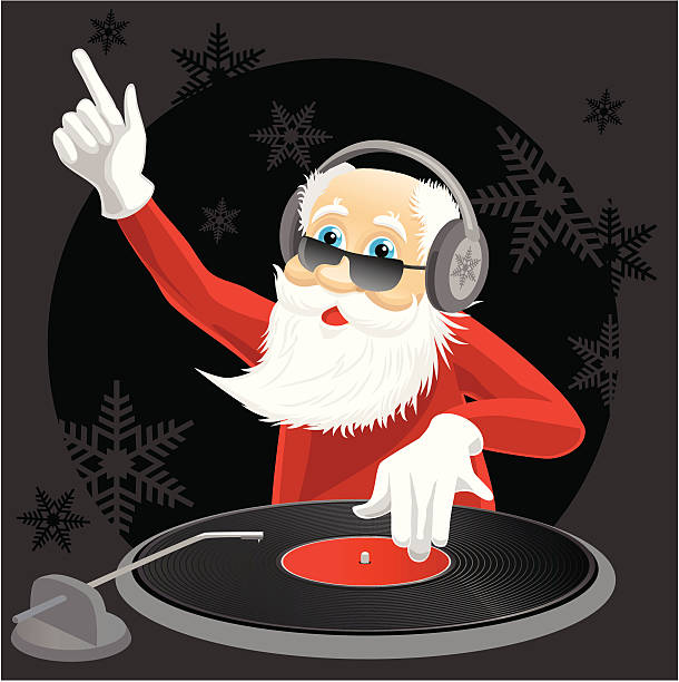 Christmas Dj Santa Klaus Stock Illustration - Download Image Now - Santa  Claus, Art And Craft, Arts Culture and Entertainment - iStock