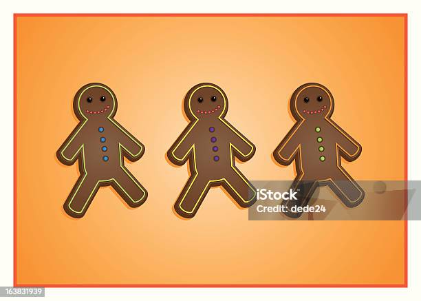 Gingerbread Mężczyzn W Rzędzie - Stockowe grafiki wektorowe i więcej obrazów Boże Narodzenie - Boże Narodzenie, Ciasteczko, Grafika wektorowa