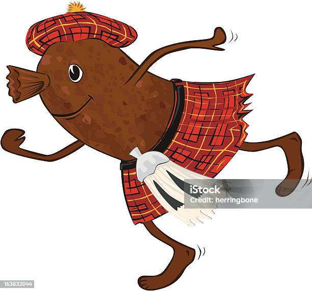 Haggis In Tartan Kilt Stock Illustration - Download Image Now - Haggis, Robert Burns - Writer, Kilt
