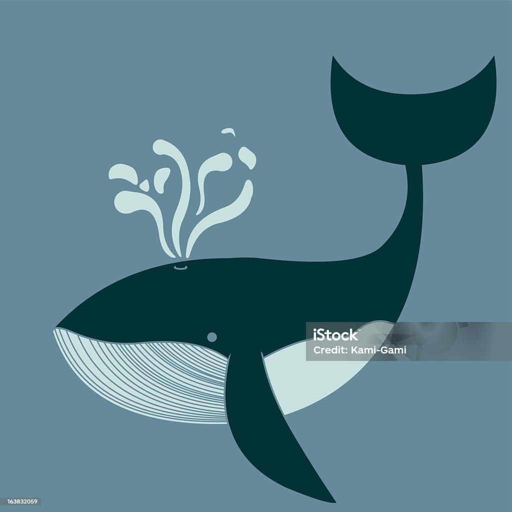 Observation des baleines - clipart vectoriel de Baleine libre de droits