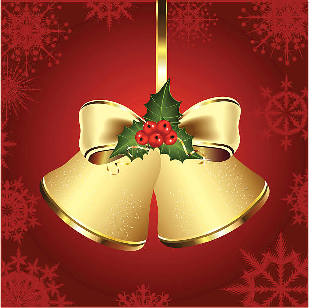 Christmas bell vector art illustration