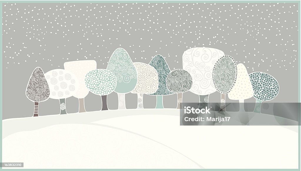 Frozen Tree Graphics Frozen Trees Stock Illustration - Download Image Now - Blizzard ...