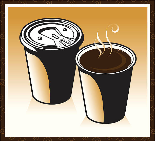 Hot Coffee vector art illustration