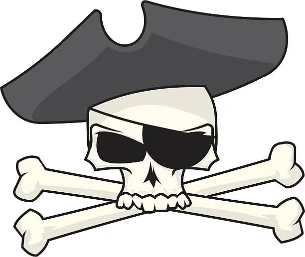 Vector illustration of Pirate Skull