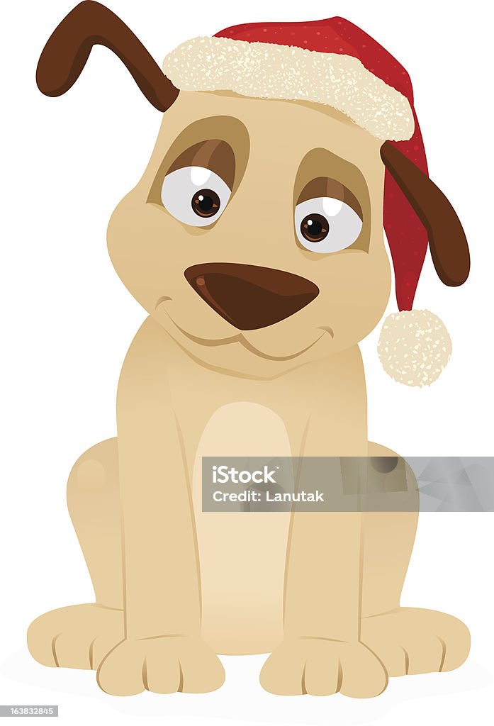 Christmas puppy ",Filhote de Natal" - Grafika wektorowa royalty-free (Bez ludzi)