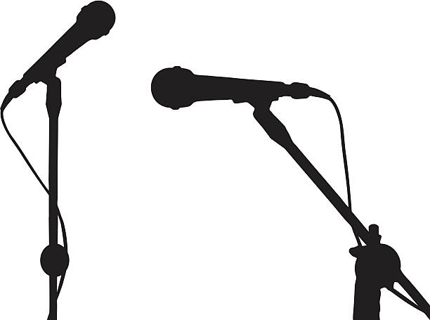 microphone microphone design microphone silhouettes stock illustrations