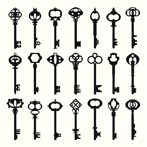 старые ключи - skeleton key stock illustrations