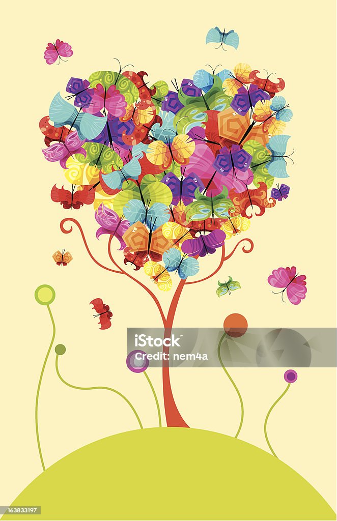 easter tree vector illustrationof a easter tree Animal stock vector