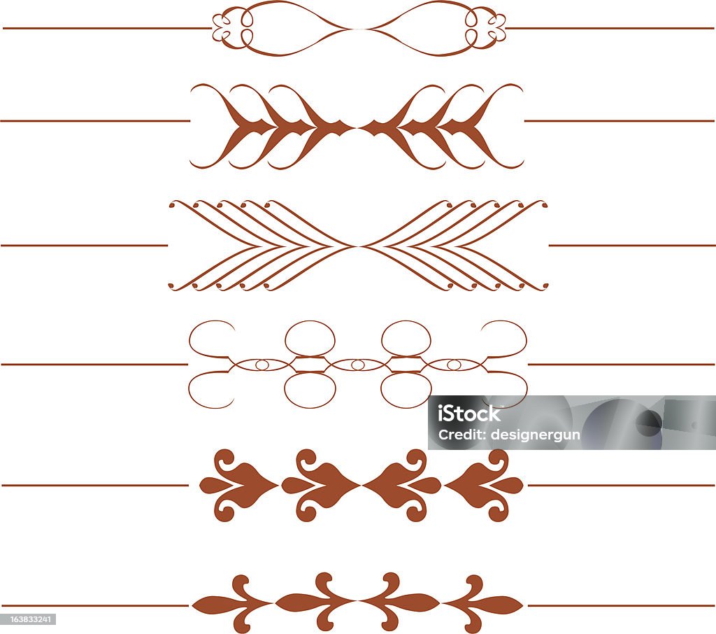 Декоративные разделители - Векторная графика Без людей роялти-фри
