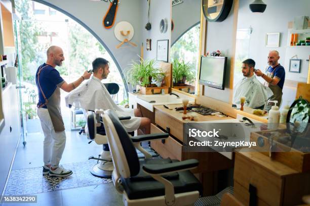 Barber Shop Stock Photo - Download Image Now - Hair Salon, Hairdresser, Males